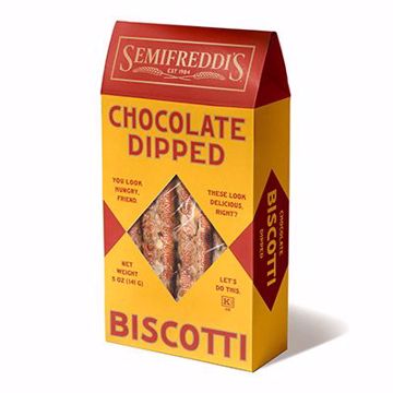 Picture of Semifreddi's Biscotti Chocolate Dipped Almond 12/5oz