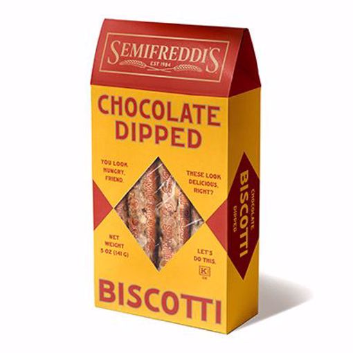 Picture of Semifreddi's Biscotti Chocolate Dipped Almond 12/5oz
