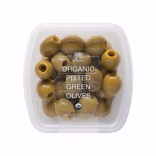 Picture of DELI CUP Organic Pitted Green Olives 6/4.9 oz