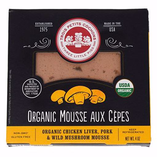 Picture of Three Little Pigs Organic Mousse aux Cepes Slices 8/4 oz