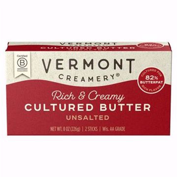 Picture of Vermont Creamery Butter Cultured Unsalted 82% 12/8 oz