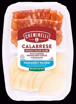 Picture of CREMINELLI SNACK TRAY CALABRESE & PROVOLONE 12/2.2 OZ