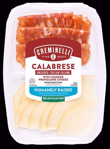 Picture of CREMINELLI SNACK TRAY CALABRESE & PROVOLONE 12/2.2 OZ
