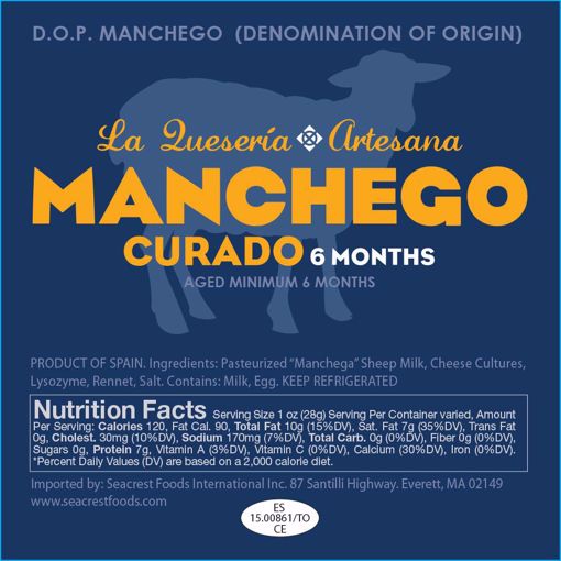Picture of La Queseria Artesana Manchego 6 Month Wedge 16/150 gm